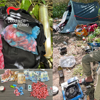 Fermo - Blitz nel canneto: arrestato pusher con oltre 100 dosi di cocaina